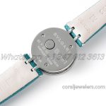 Replica Bvlgari B.zero Bvf Mop Dial With Diamond Bezel In Steel On Cyan Leather Strap (9)