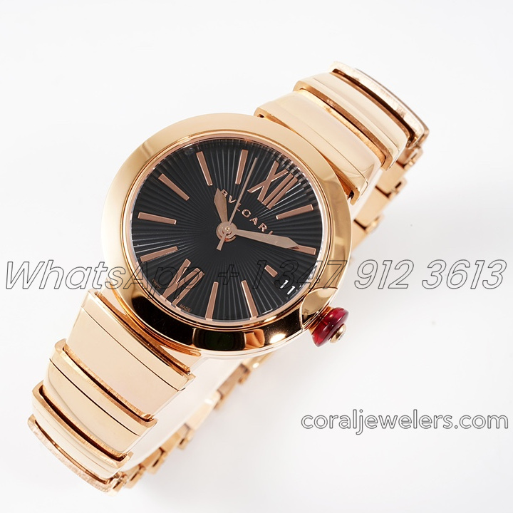 Replica Bvlgari Lvcea Bvf Black Dial In Rose Gold (1)