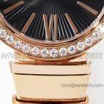 Replica Bvlgari Lvcea Bvf Black Dial In Rose Gold With Diamond Bezel (4)