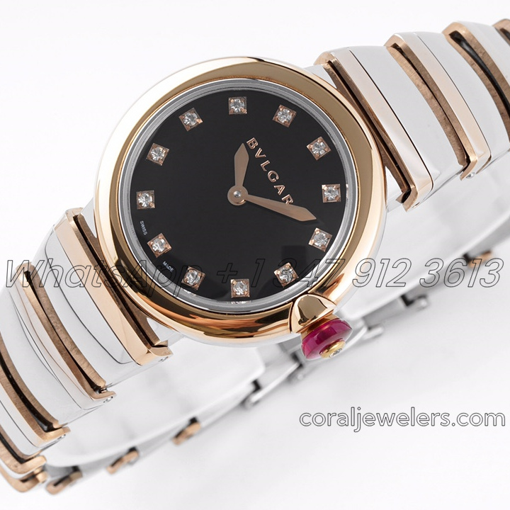 Replica Bvlgari Lvcea Bvf Black Dial In Rose Goldsteel (2)