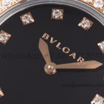 Replica Bvlgari Lvcea Bvf Black Dial In Rose Goldsteel With Diamond Bezel (4)