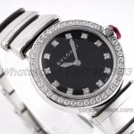 Replica Bvlgari Lvcea Bvf Black Dial In Steel With Diamond Bezel (2)