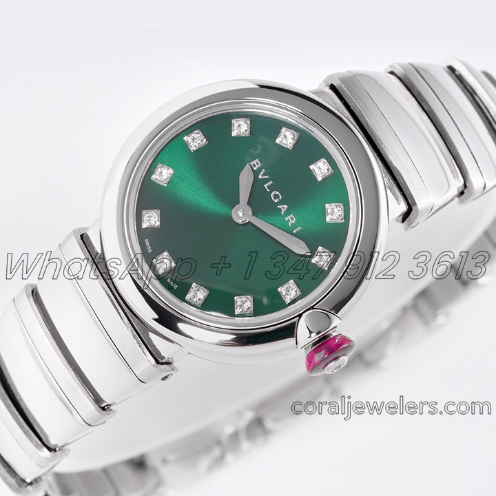 Replica Bvlgari Lvcea Bvf Emerald Green Dial In Steel (2)