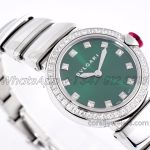 Replica Bvlgari Lvcea Bvf Emerald Green Dial In Steel With Diamond Bezel (2)