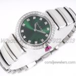 Replica Bvlgari Lvcea Bvf Emerald Green Dial In Steel With Diamond Bezel (3)