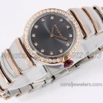 Replica Bvlgari Lvcea Bvf Grey Dial In Rose Goldsteel With Diamond Bezel (3)