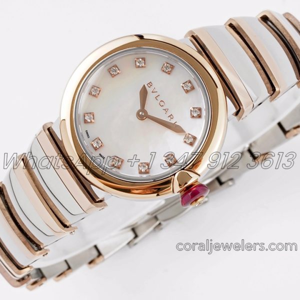 Replica Bvlgari Lvcea Bvf Mop Dial In Rose Goldsteel (2)