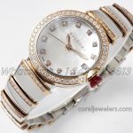 Replica Bvlgari Lvcea Bvf Mop Dial In Rose Goldsteel With Diamond Bezel (1)