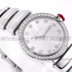 Replica Bvlgari Lvcea Bvf Silver Dial In Steel With Diamond Bezel (2)