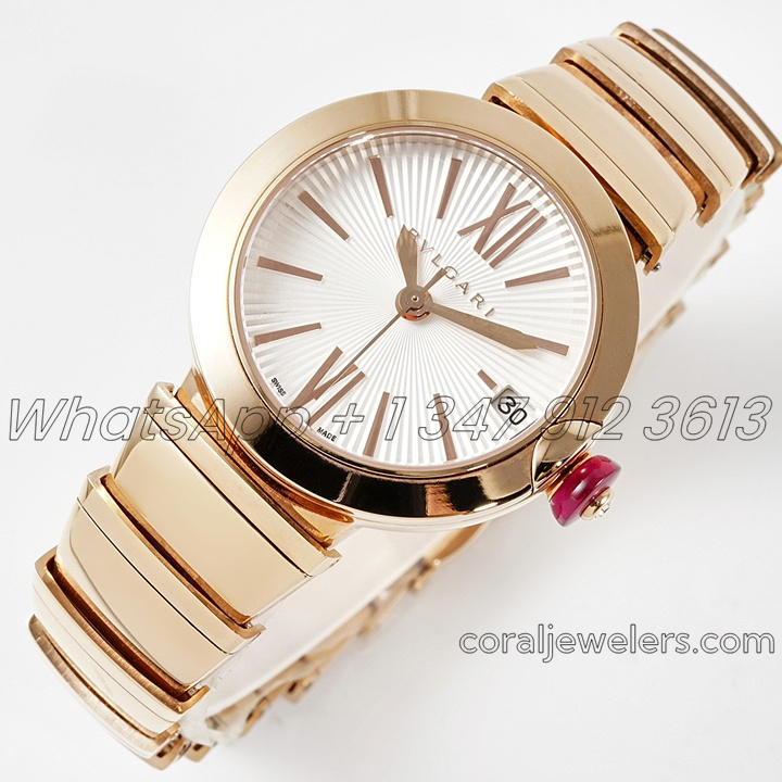 Replica Bvlgari Lvcea Bvf White Dial In Rose Gold (1)