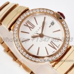 Replica Bvlgari Lvcea Bvf White Dial In Rose Gold With Diamond Bezel (2)