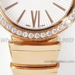 Replica Bvlgari Lvcea Bvf White Dial In Rose Gold With Diamond Bezel (4)