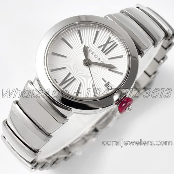 Replica Bvlgari Lvcea Bvf White Dial In Steel (1)