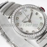 Replica Bvlgari Lvcea Mop Dial In Steel With Diamond Bezel (1)