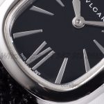 Replica Bvlgari Serpenti Bvf Black Dial In Steel On Double Wrap Leather Watch (5)