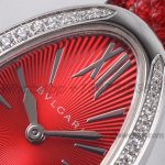 Replica Bvlgari Serpenti Bvf Red Dial In Steel With Diamond Bezel (4)