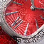 Replica Bvlgari Serpenti Bvf Red Dial In Steel With Diamond Bezel (5)