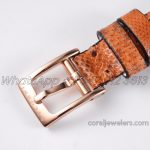 Replica Bvlgari Serpenti Bvf White Dial In Rose Gold With Diamond Bezel On Brown Double Wrap Leather Watch (9)