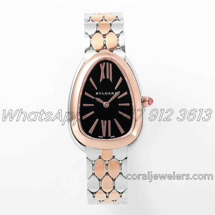 Replica Bvlgari Serpenti Seduttori Bvf Black Dial In Steelrose Gold (1)