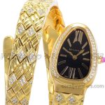 Replica Bvlgari Serpenti Seduttori Bvf Black Dial In Yellow Gold With Diamonds (5)