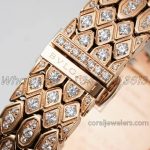 Replica Bvlgari Serpenti Seduttori Bvf Full Diamond Paved Dial In Yellow Gold (9)