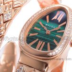 Replica Bvlgari Serpenti Seduttori Bvf Green Dial In Rose Gold With Diamonds (6)