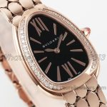 Replica Bvlgari Serpenti Seduttori Bvf Ref 103146 Black Dial In Rose Gold With Diamond Bezel (2)