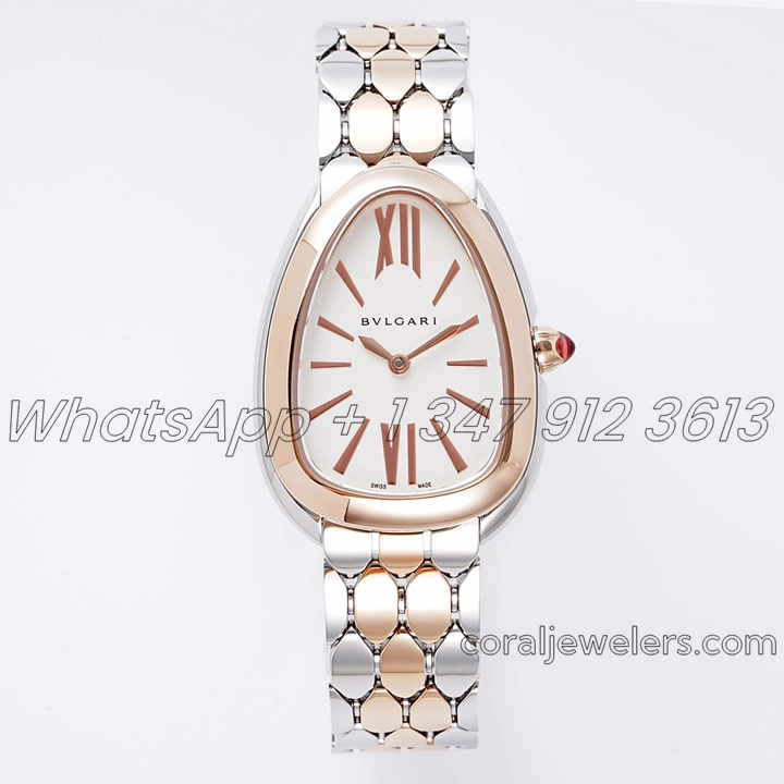 Replica Bvlgari Serpenti Seduttori Bvf White Dial In Steelrose Gold (1)