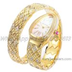 Replica Bvlgari Serpenti Seduttori Bvf White Mop Dial In Yellow Gold With Diamonds (7)