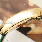 Replica Cartier Baignoire Af Mini Silver Dial In Yellow Gold On Green Leather Strap (7)