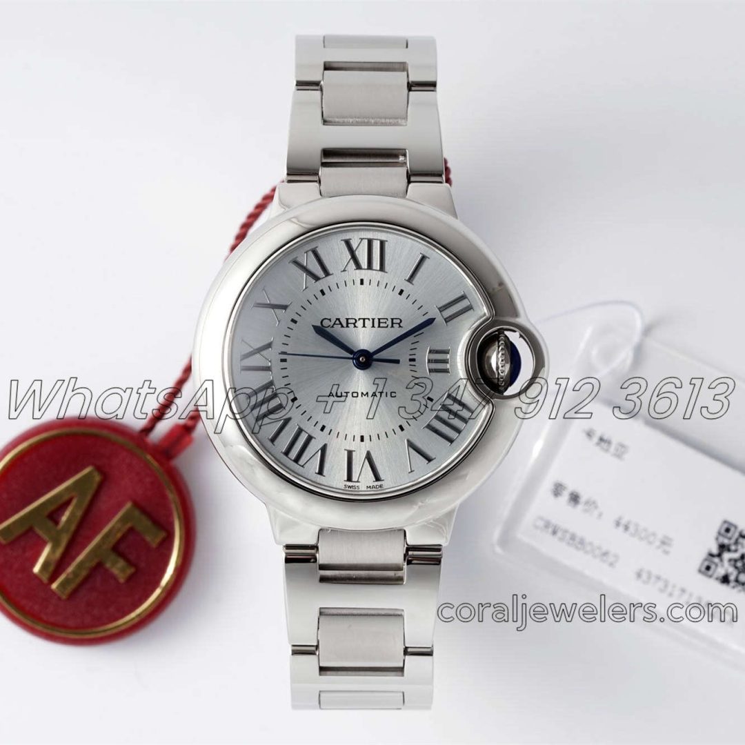 Replica Cartier Ballon Bleu 33mm Af Blue Dial In Steel (1)