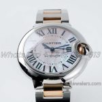 Replica Cartier Ballon Bleu 33mm Af Pink Dial In Steel Yellow Gold (2)