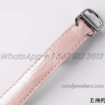 Replica Cartier Ballon Bleu 33mm Af Pink Dial In Steel On Pink Leather Strap (7)