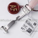 Replica Cartier Ballon Bleu 33mm Af Pink Dial In Steel On Pink Leather Strap (8)