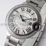 Replica Cartier Ballon Bleu 33mm Af Silver Dial With Diamond Bezel In Steel (4)