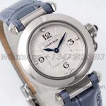 Replica Cartier Pasha 30mm Af White Dial In Blue Leather Strap (8)