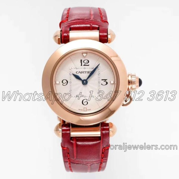 Replica Cartier Pasha 30mm Af White Dial In Rose Gold (4)