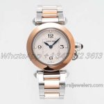 Replica Cartier Pasha 30mm Af White Dial In Steel Rose Gold (1)