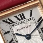 Replica Cartier Tank Louis Ladies Af White Dial In Rose Gold In Red Leather Strap (4)