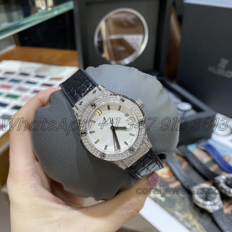 Replica Gsf Hublot Classic Fusion Stainless Steel 33mm Ss & Diamond White Dial (2)