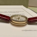 Replica Van Cleef & Arpels Perlee Watch 30mm White Dial Rose Gold Swiss Ronda Quartz (6)