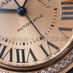 Replica Cartier Ballon Bleu 33mm Af Rg & Diamonds Brown Dial Seiko Nh05a (5)