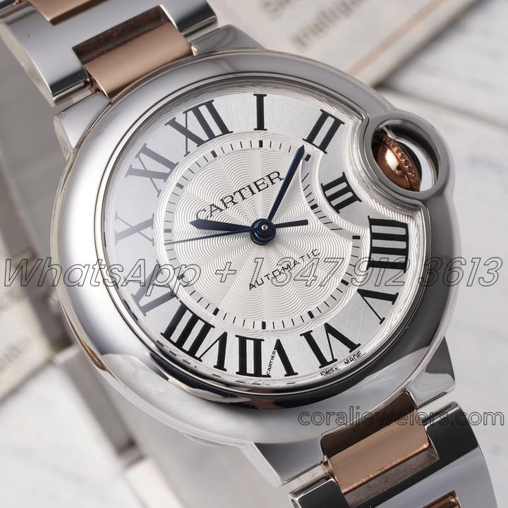 Replica Cartier Ballon Bleu 33mm Af V2 Ss Silver Dial Swiss Ronda Quartz (11)