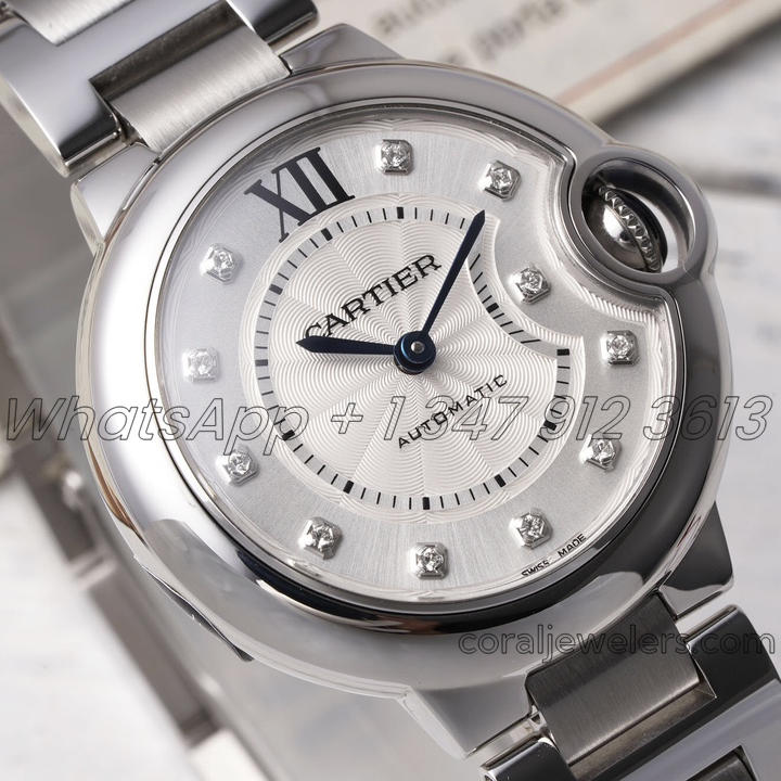 Replica Cartier Ballon Bleu 33mm Af V2 Ss Silver Dial Swiss Ronda Quartz (20)