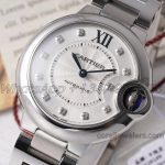 Replica Cartier Ballon Bleu 33mm Af V2 Ss Silver Dial Swiss Ronda Quartz (21)