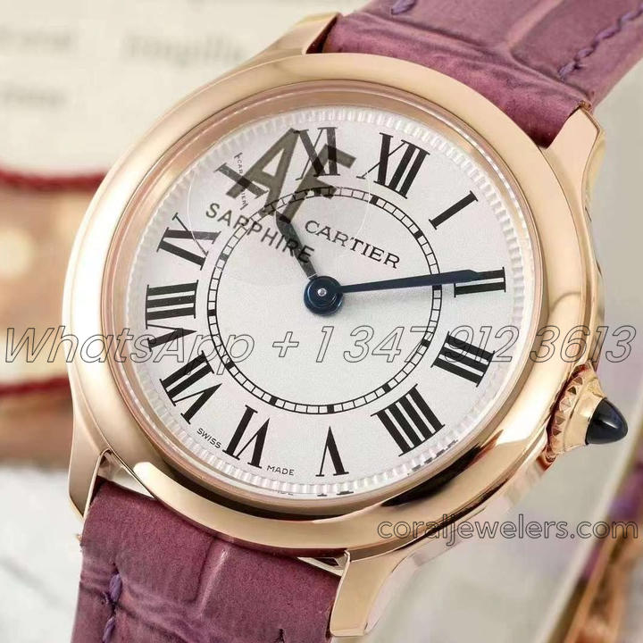 Replica Cartier Ballon Bleu 33mm Af Yg Silver Dial Seiko Nh05a (2)