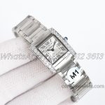 Replica Cartier Tank Francaise Ladies M+ White Dial With Diamond Bezel (2)