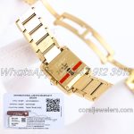 Replica Cartier Tank Francaise Ladies M+ Yellow Gold With Diamond Bezel (8)