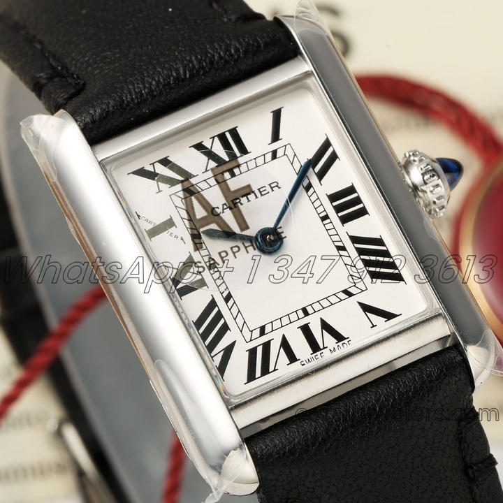 Replica Cartier Tank Must Ladies Af White Dial In Steel Swiss Ronda Quartz (2)