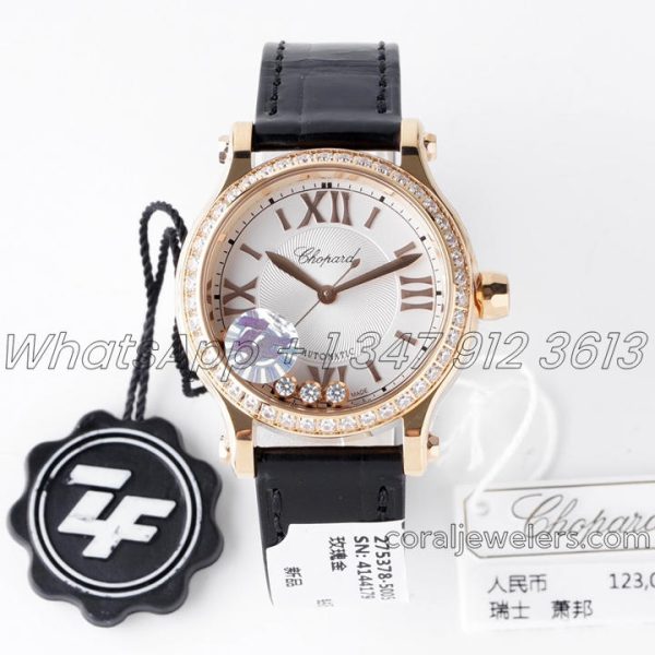 Replica Chopard Happy Sport Automatic Zf 30mm White Dial With Diamond Bezel (1)